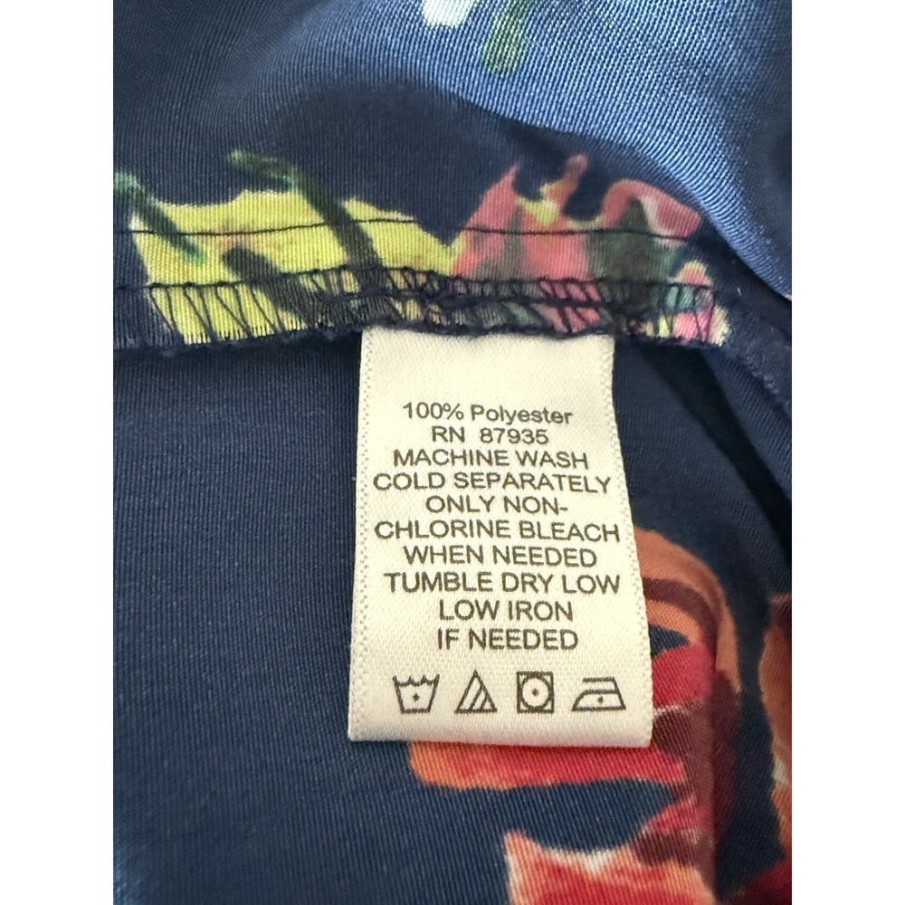 Susan Graver Women's Sz M Printed Woven Zip-Front Satin Bomber Jacket Floral - Picture 7 of 7